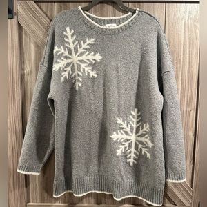 J.Jill Snowflake winter sweater xl